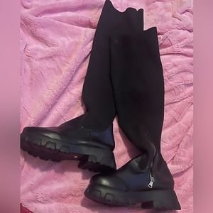 Black Thigh Boots
